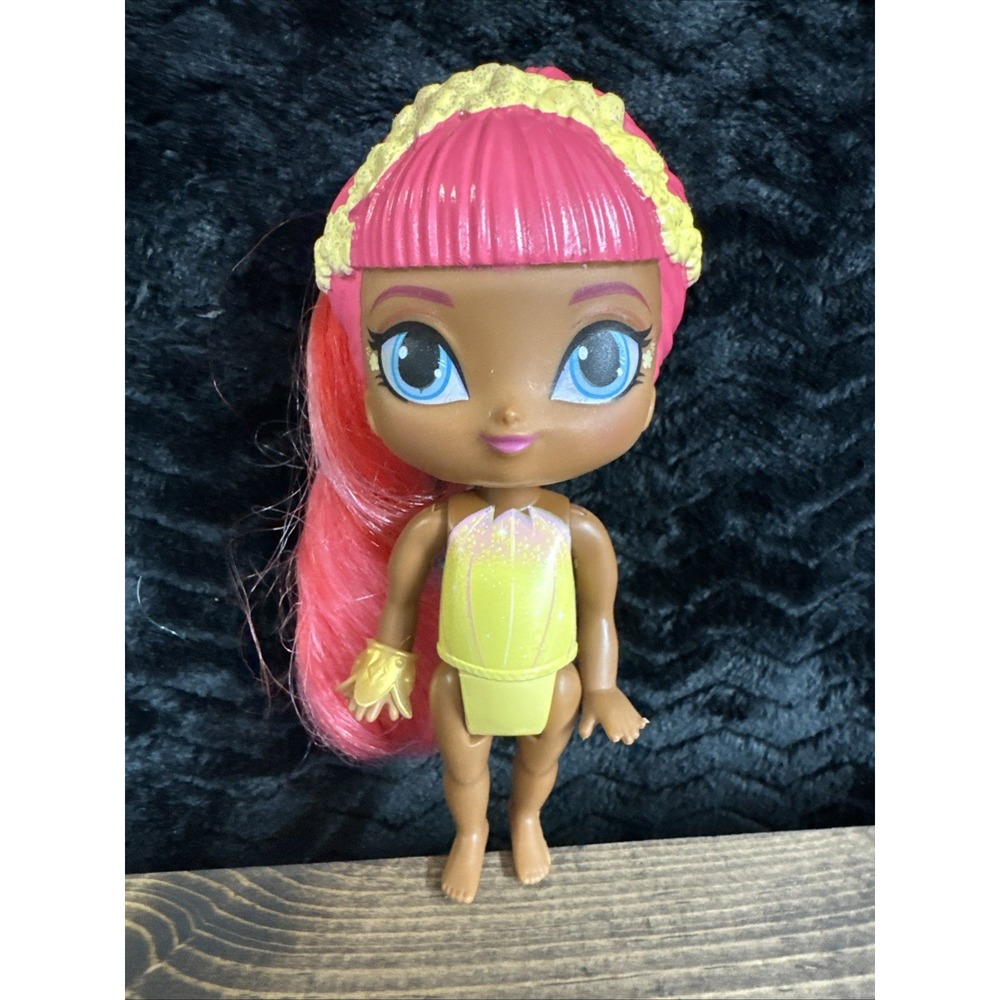 Shimmer & Shine Minu Flower Sprite Doll 6" Pink Hair Fisher Price Mattel